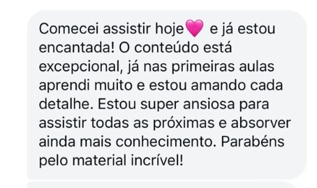 Depoimento conteúdo excepcional